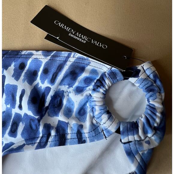 Carmen Marc Valvo Amalfi Coast Maritime Ring Side Bikini Bottom S NWT - Picture 6 of 6